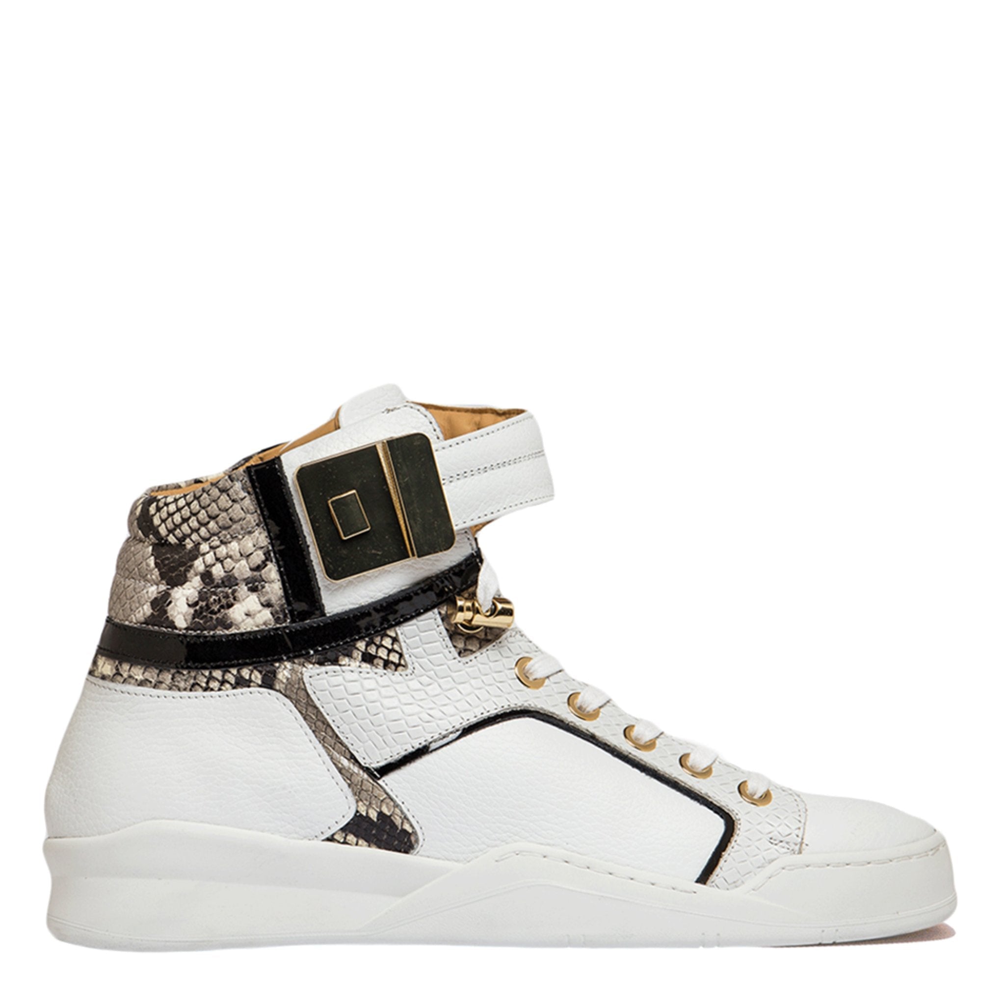 Black Soul II White | Grey | Leather | Limited Edition - Giuliano Galiano | Handcrafted Luxury Sneakers Made In Italy