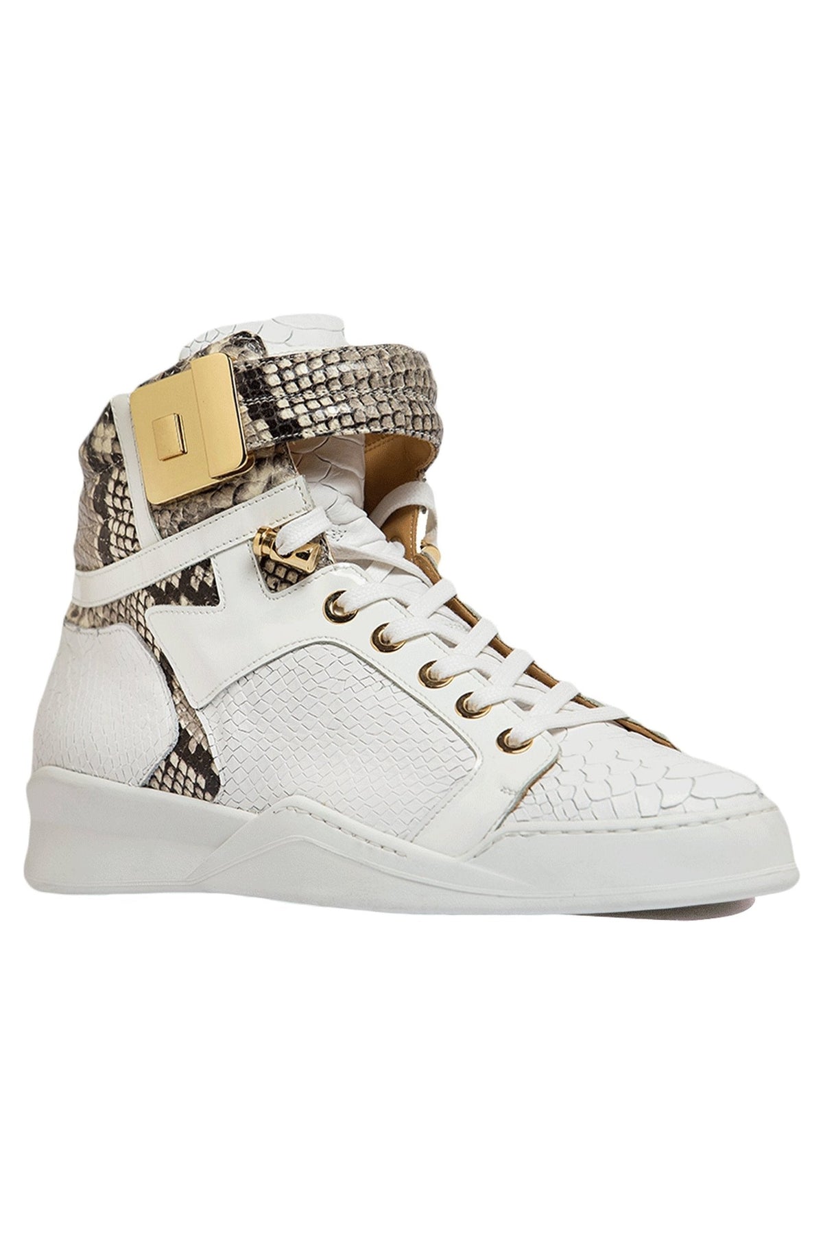 Black Soul II White | Grey | Python | Limited Edition - Giuliano Galiano | Handcrafted Luxury Sneakers Made In Italy