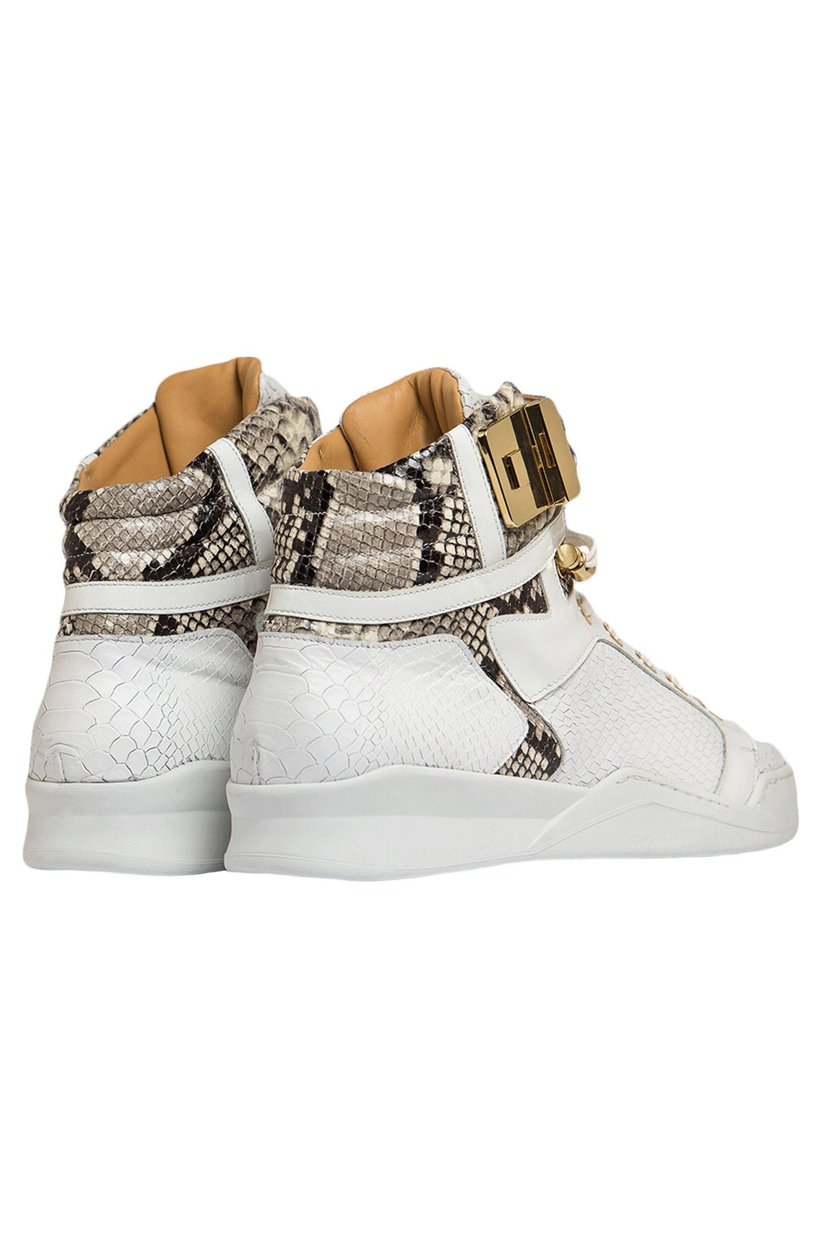Black Soul II White | Grey | Python | Limited Edition - Giuliano Galiano | Handcrafted Luxury Sneakers Made In Italy