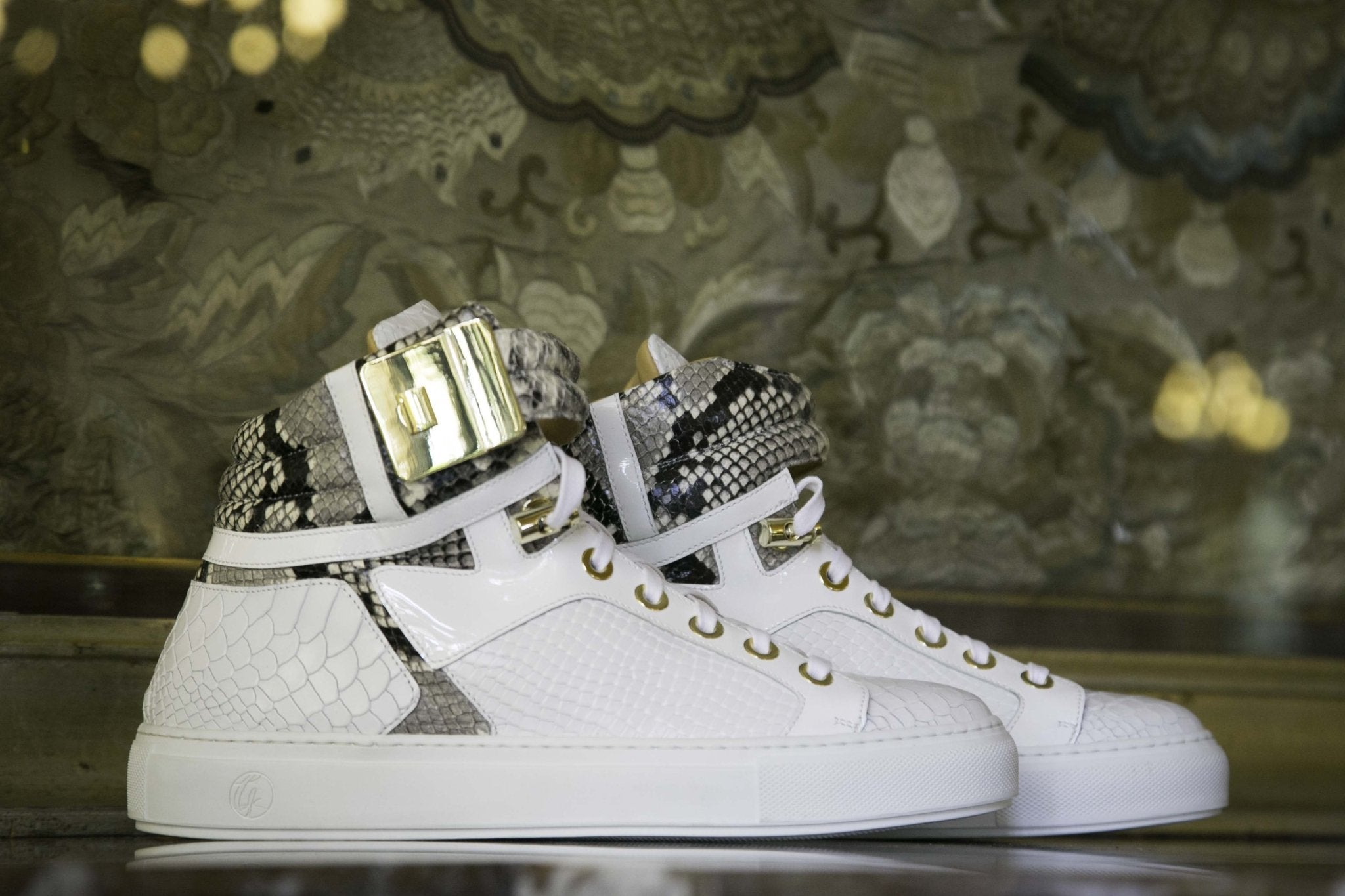 Black Soul II White | Grey | Python | Limited Edition - Giuliano Galiano | Handcrafted Luxury Sneakers Made In Italy