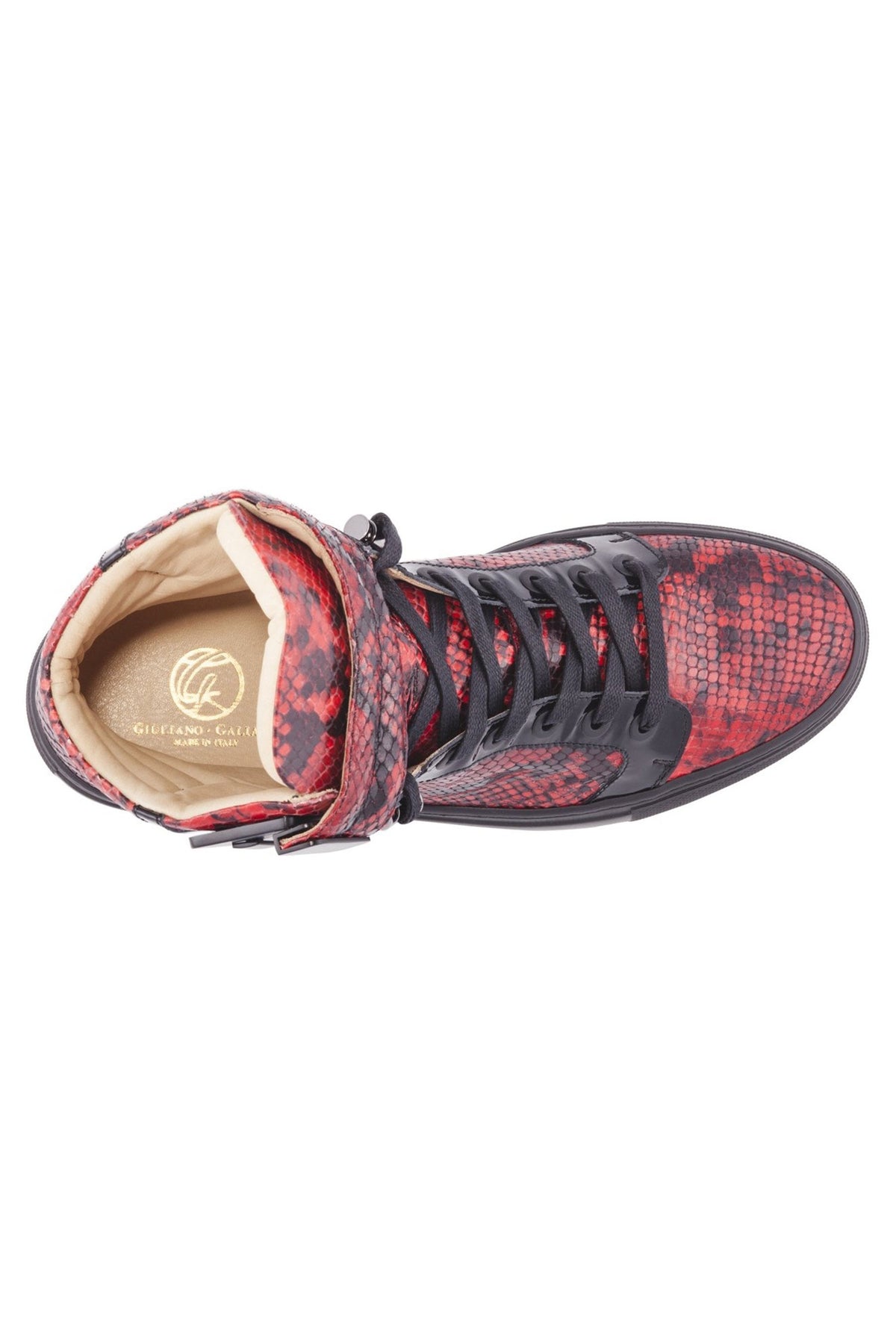 Black Soul Red | Black | Python Mat for NEYMAR | Limited Edition - Giuliano Galiano | Handcrafted Luxury Sneakers Made In Italy