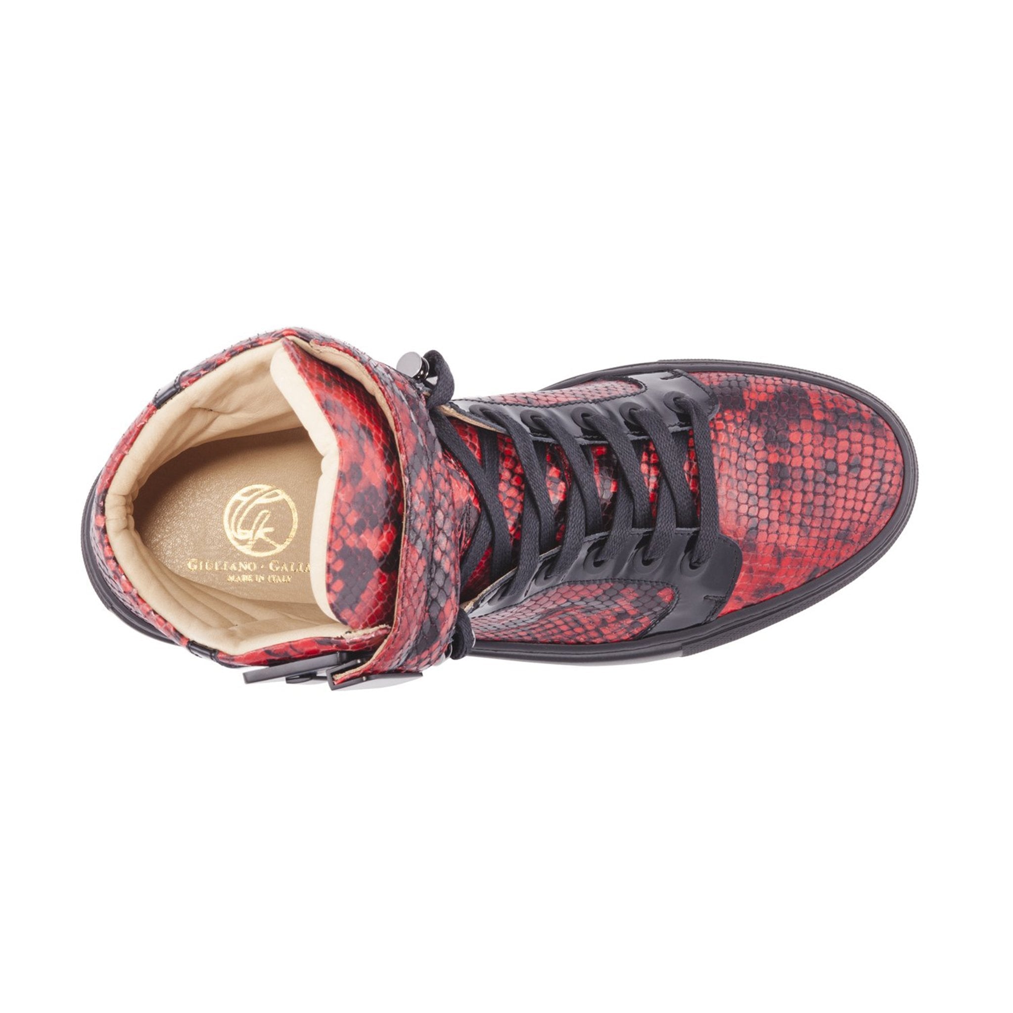 Black Soul Red | Black | Python Mat for NEYMAR | Limited Edition - Giuliano Galiano | Handcrafted Luxury Sneakers Made In Italy