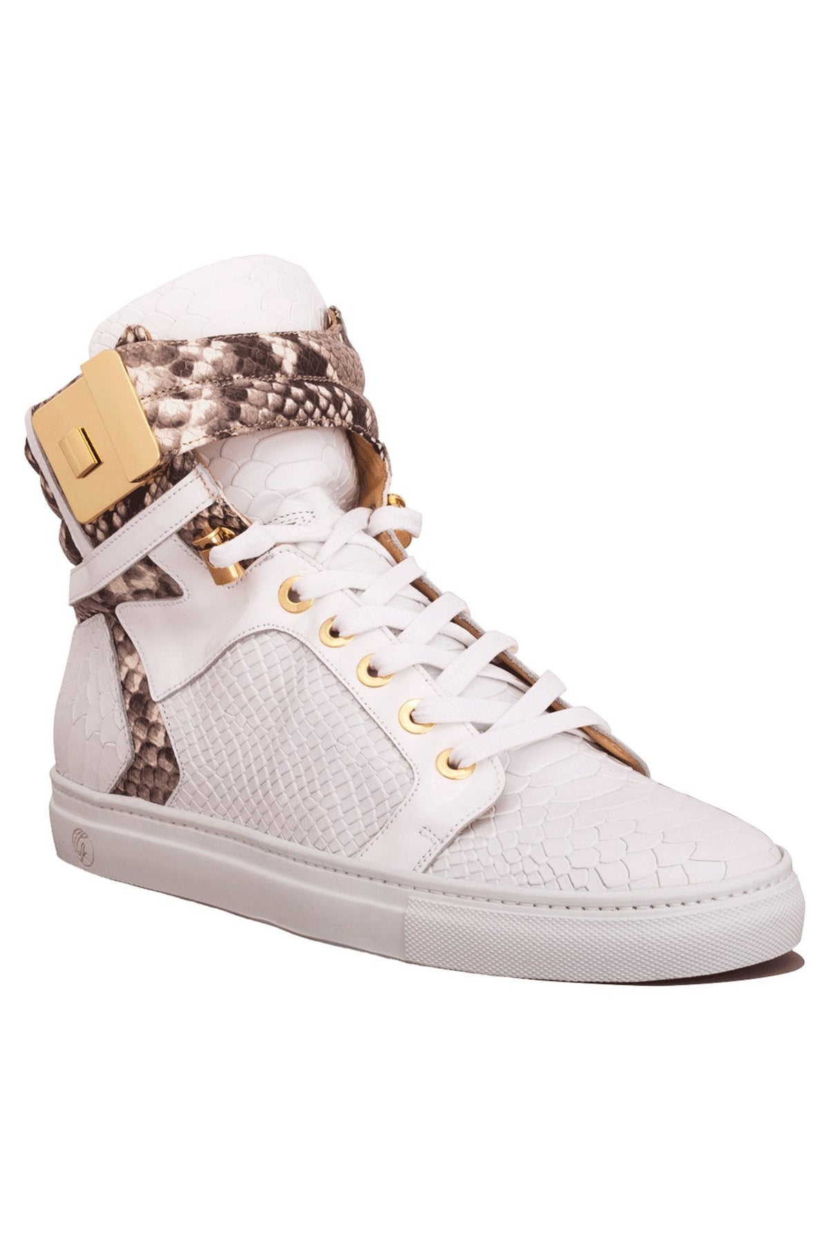 Black Soul White | Grey | Python | Limited Edition - Giuliano Galiano | Handcrafted Luxury Sneakers Made In Italy
