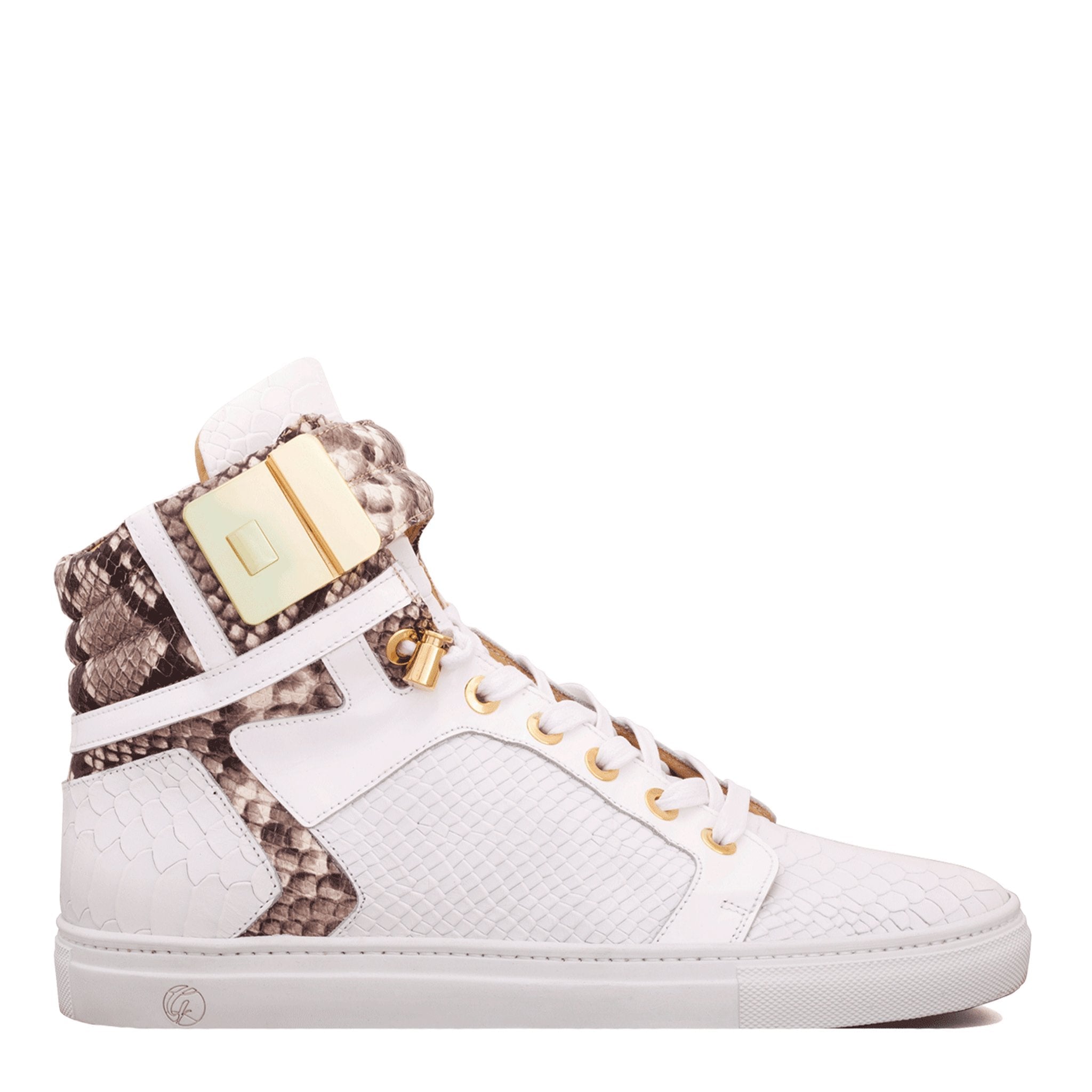 Black Soul White | Grey | Python | Limited Edition - Giuliano Galiano | Handcrafted Luxury Sneakers Made In Italy