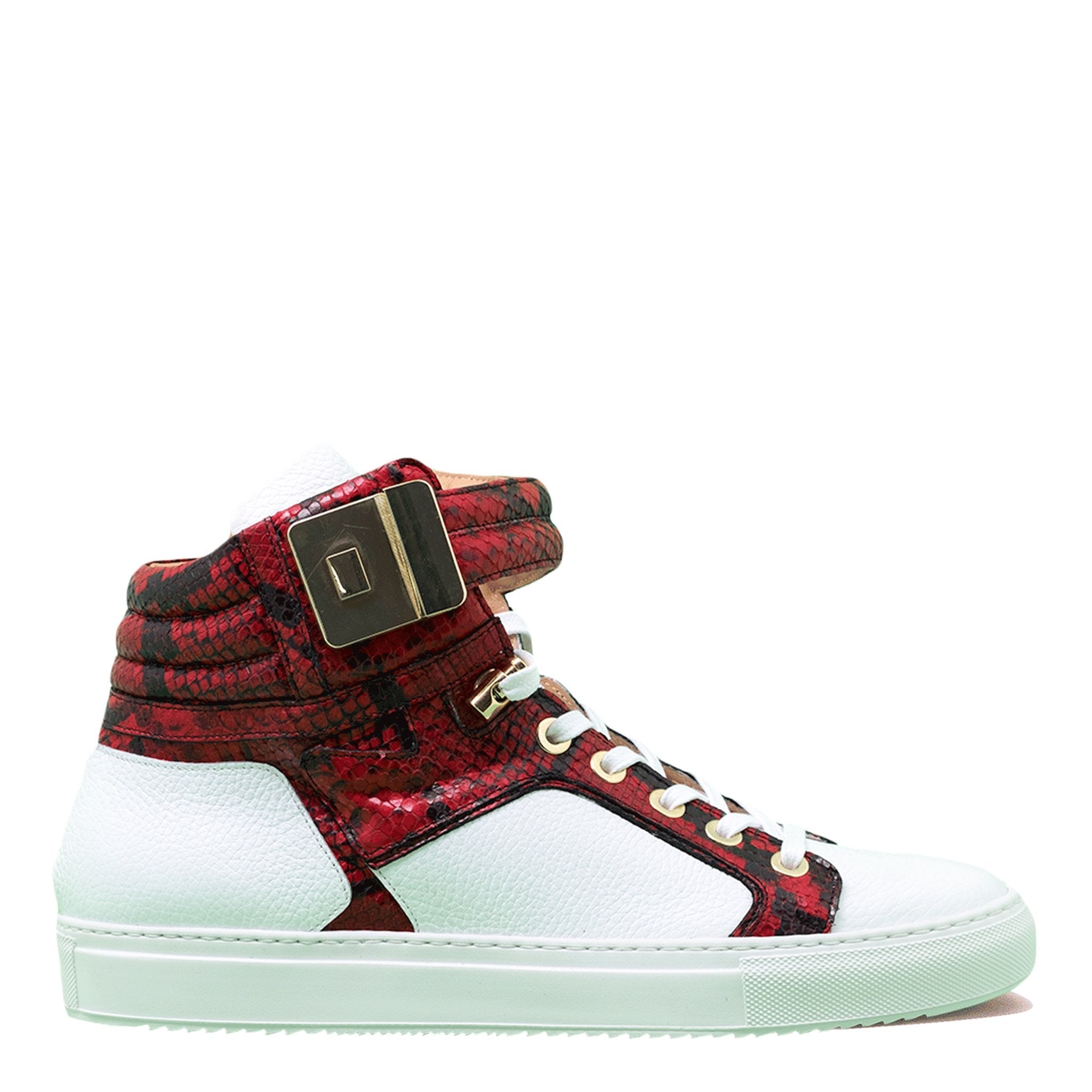 Black Soul White | Red | Leather | Limited Edition - Giuliano Galiano | Handcrafted Luxury Sneakers Made In Italy