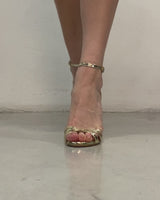Suda Sandals | Leather | Glass Gold