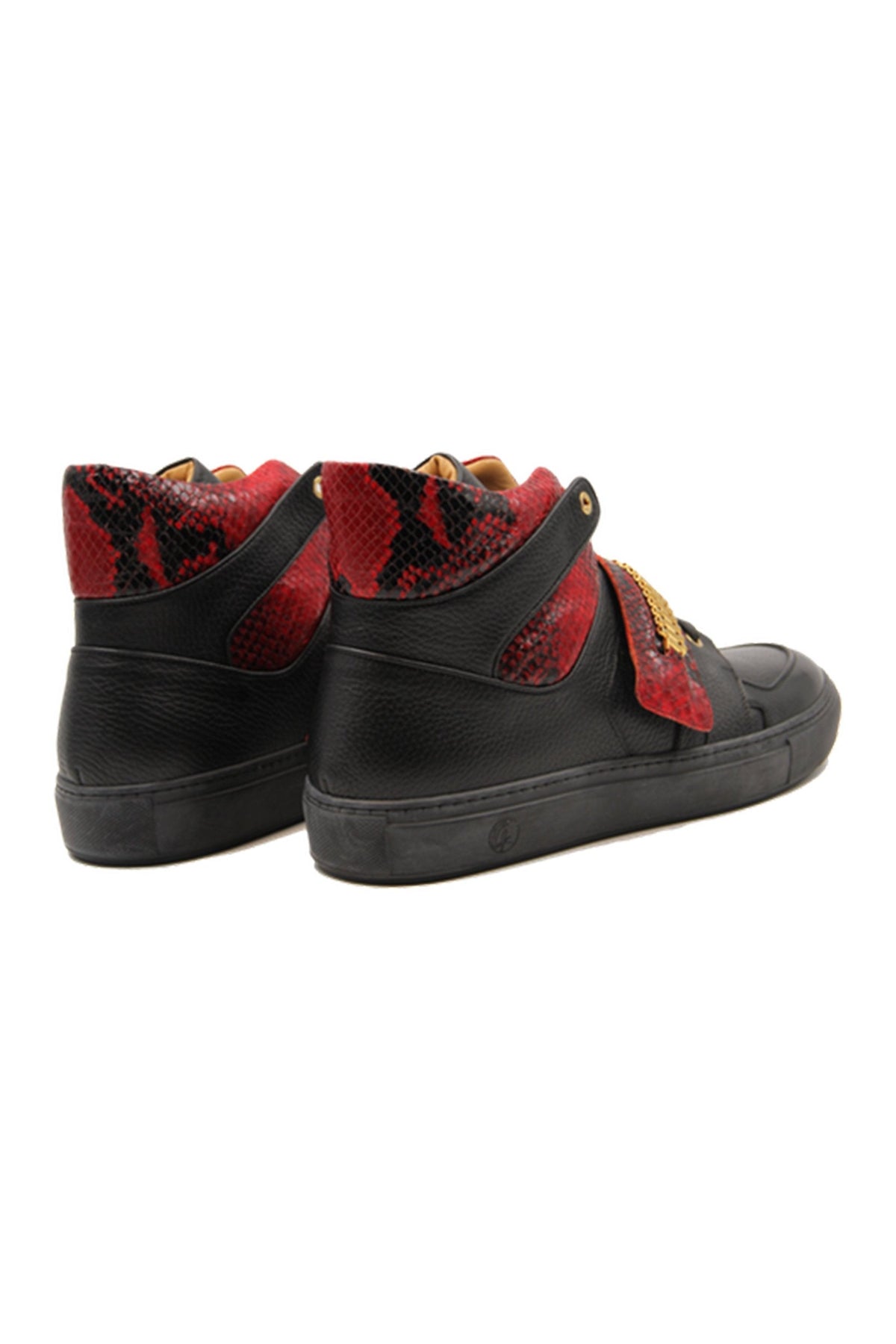 Capri Black | Red | Leather | Limited Edition - Giuliano Galiano | Handcrafted Luxury Sneakers Made In Italy