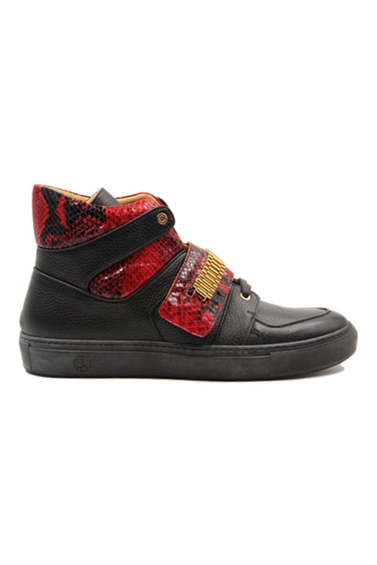 Capri Black | Red | Leather | Limited Edition - Giuliano Galiano | Handcrafted Luxury Sneakers Made In Italy