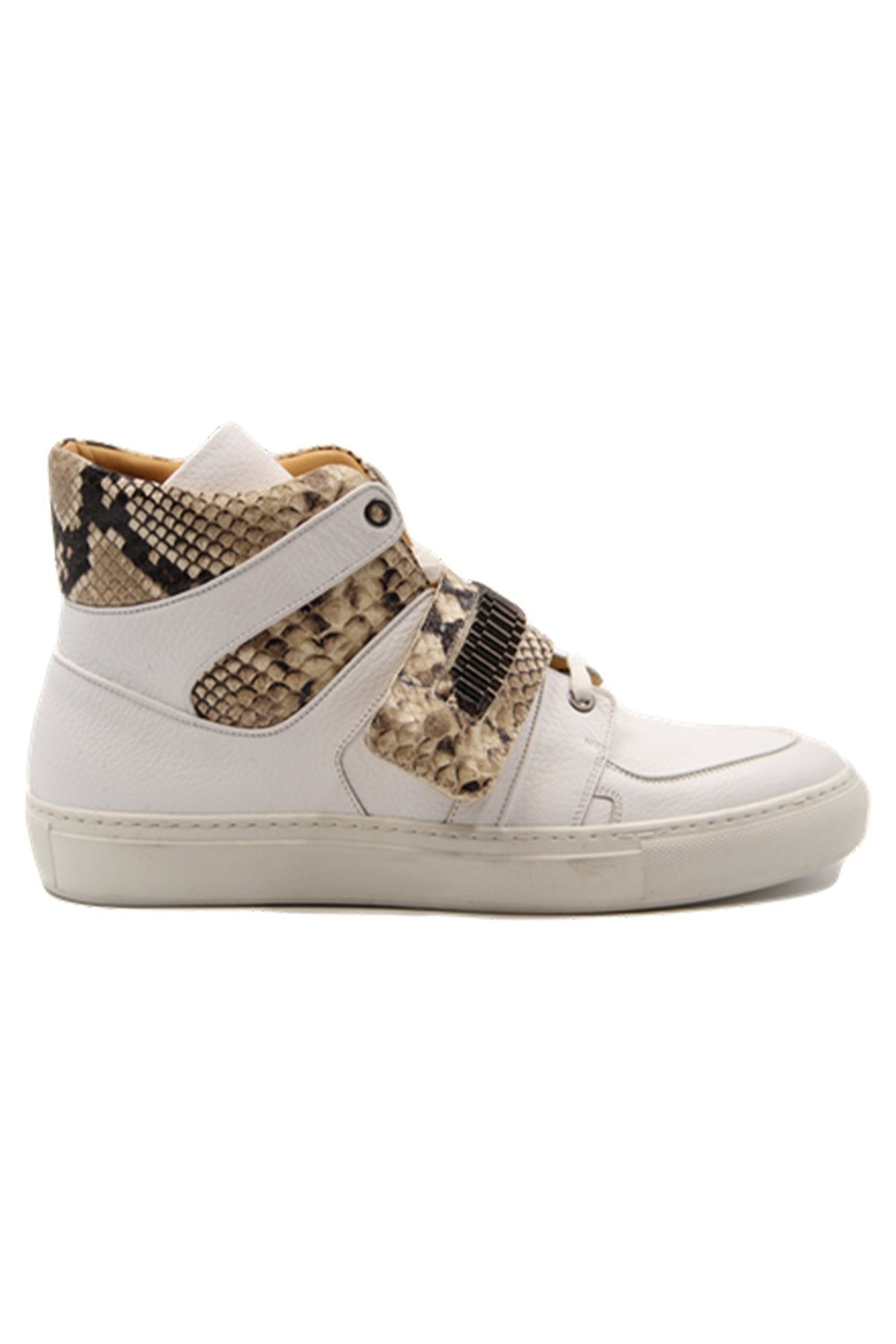Capri White | Grey | Leather | Limited Edition - Giuliano Galiano | Handcrafted Luxury Sneakers Made In Italy