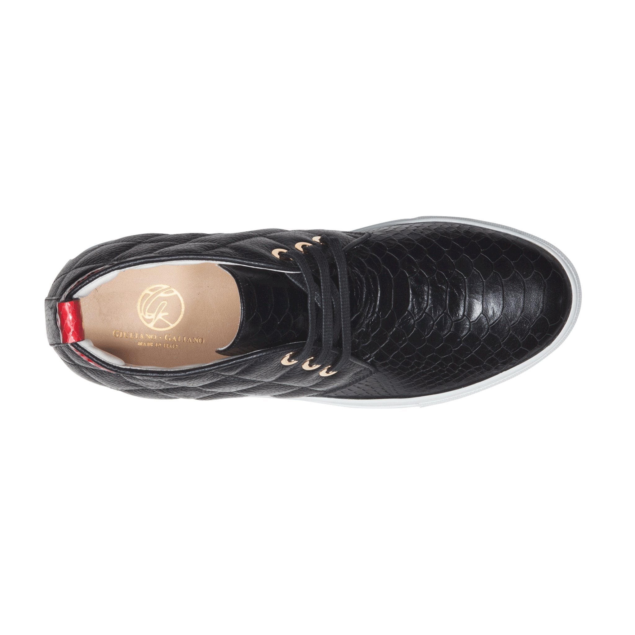 Day Dream Black | Red | Python | Limited Edition - Giuliano Galiano | Handcrafted Luxury Sneakers Made In Italy
