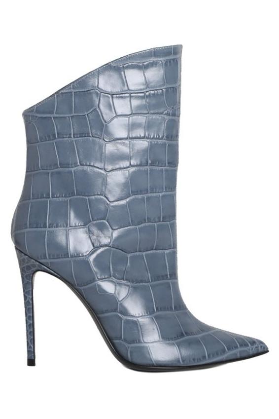 Elise Boots | Petrolio | Croc Style | Woman - Giuliano Galiano | Handcrafted Luxury Sneakers Made In Italy
