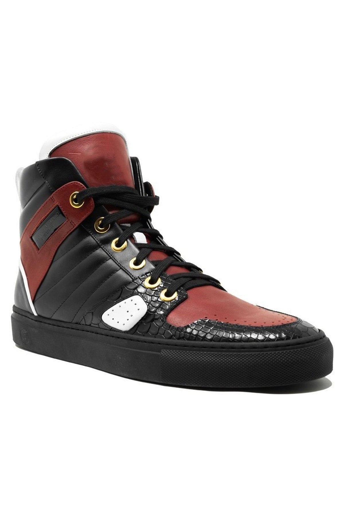 FastLife High Black Red | Limited Edition - Giuliano Galiano | Handcrafted Luxury Sneakers Made In Italy