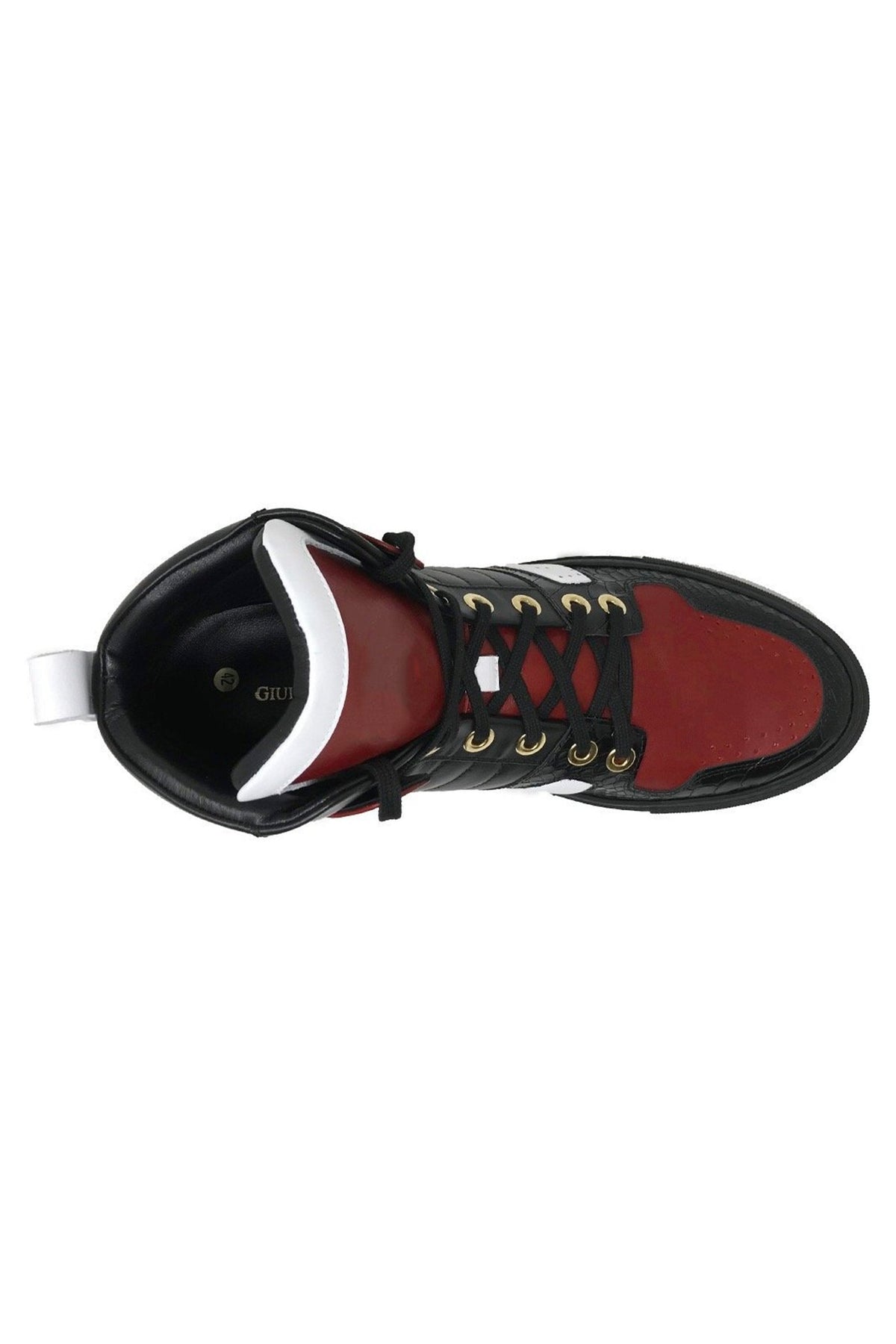 FastLife High Black Red | Limited Edition - Giuliano Galiano | Handcrafted Luxury Sneakers Made In Italy