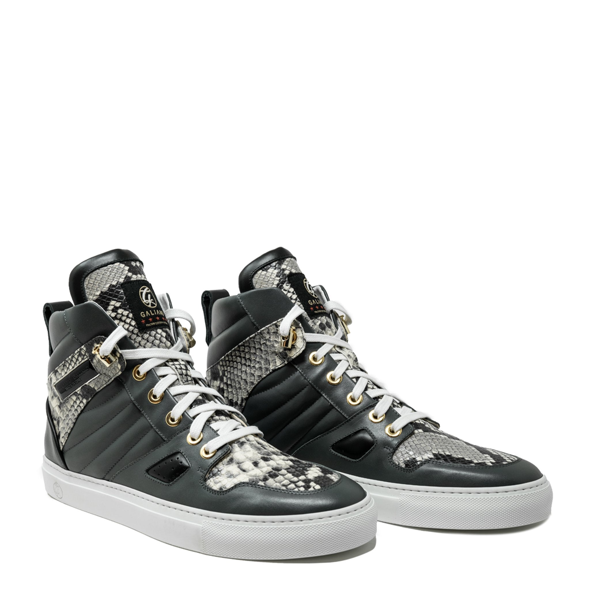 FastLife High Military Python Style X M. Towers | Limited Edition - Giuliano Galiano | Handcrafted Luxury Sneakers Made In Italy