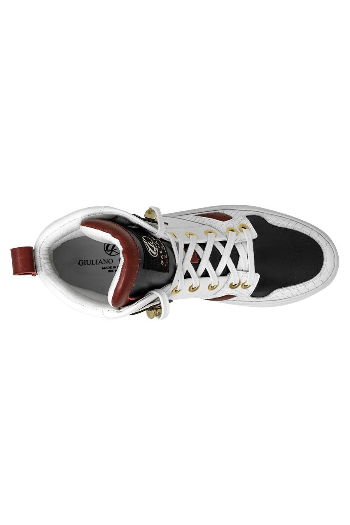 FastLife High White Black | Limited Edition - Giuliano Galiano | Handcrafted Luxury Sneakers Made In Italy