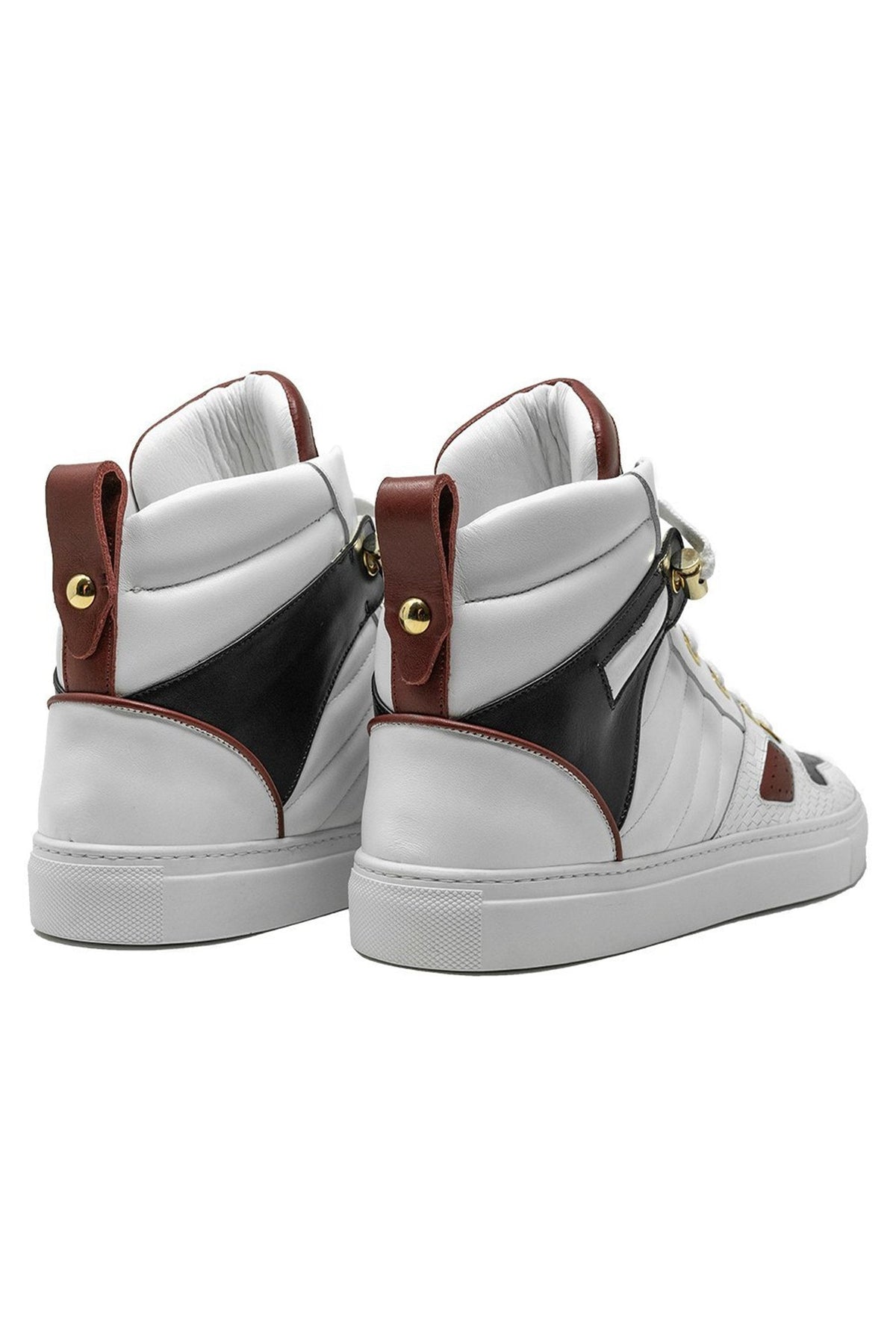FastLife High White Black | Limited Edition - Giuliano Galiano | Handcrafted Luxury Sneakers Made In Italy