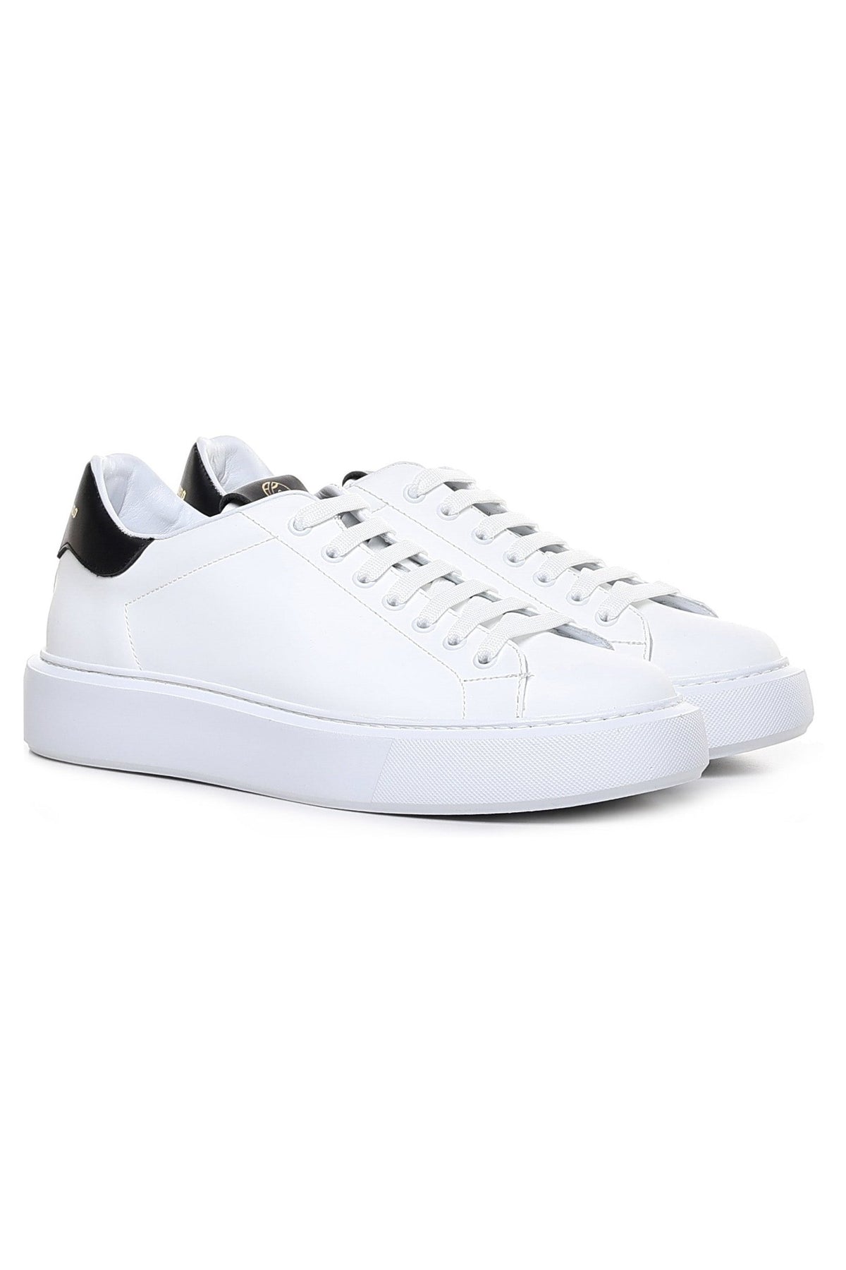 Fire | White Black Leather - Giuliano Galiano | Handcrafted Luxury Sneakers Made In Italy