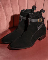 Ankle Boots | Black Suede Leather