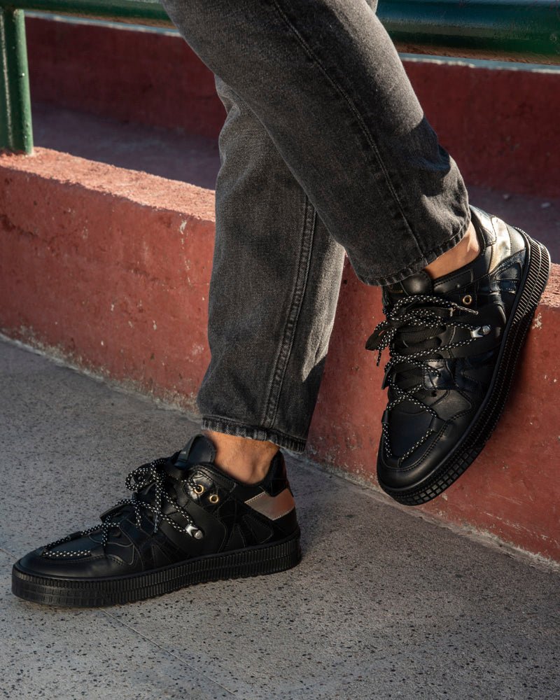 Jeson | Black - Giuliano Galiano | Handcrafted Luxury Sneakers Made In Italy