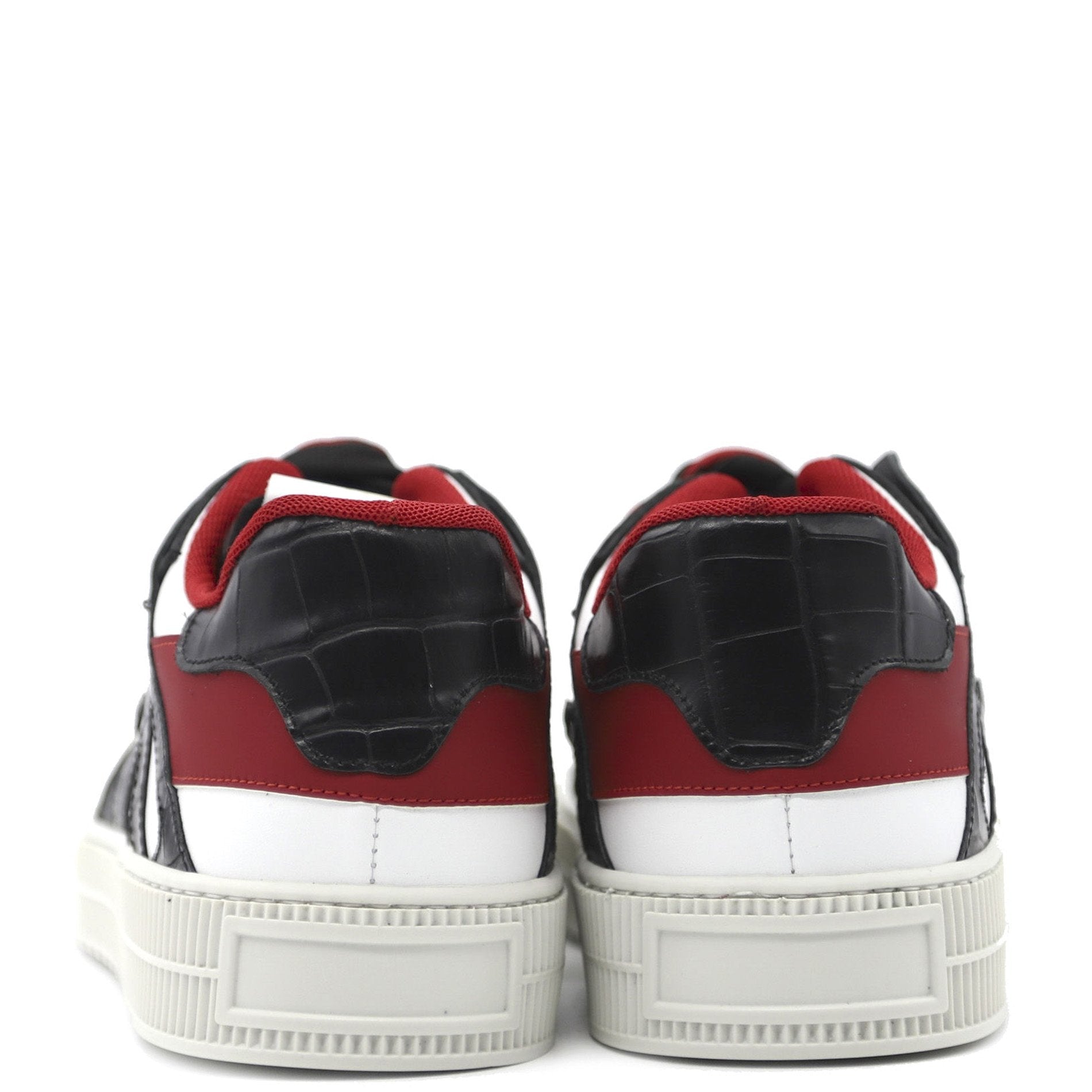 Jeson | Black, White & Red - Giuliano Galiano | Handcrafted Luxury Sneakers Made In Italy