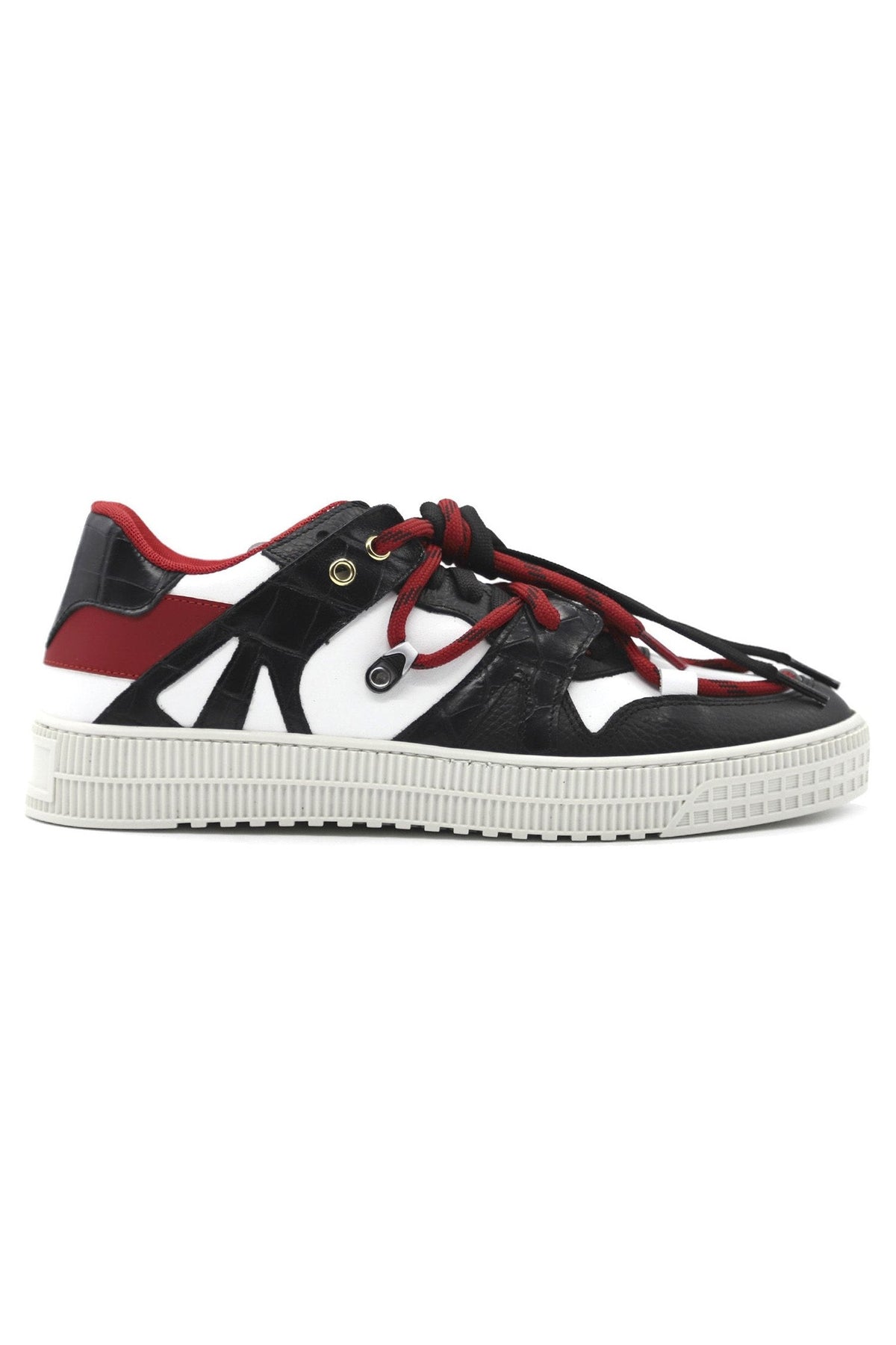 Jeson | Black, White & Red - Giuliano Galiano | Handcrafted Luxury Sneakers Made In Italy