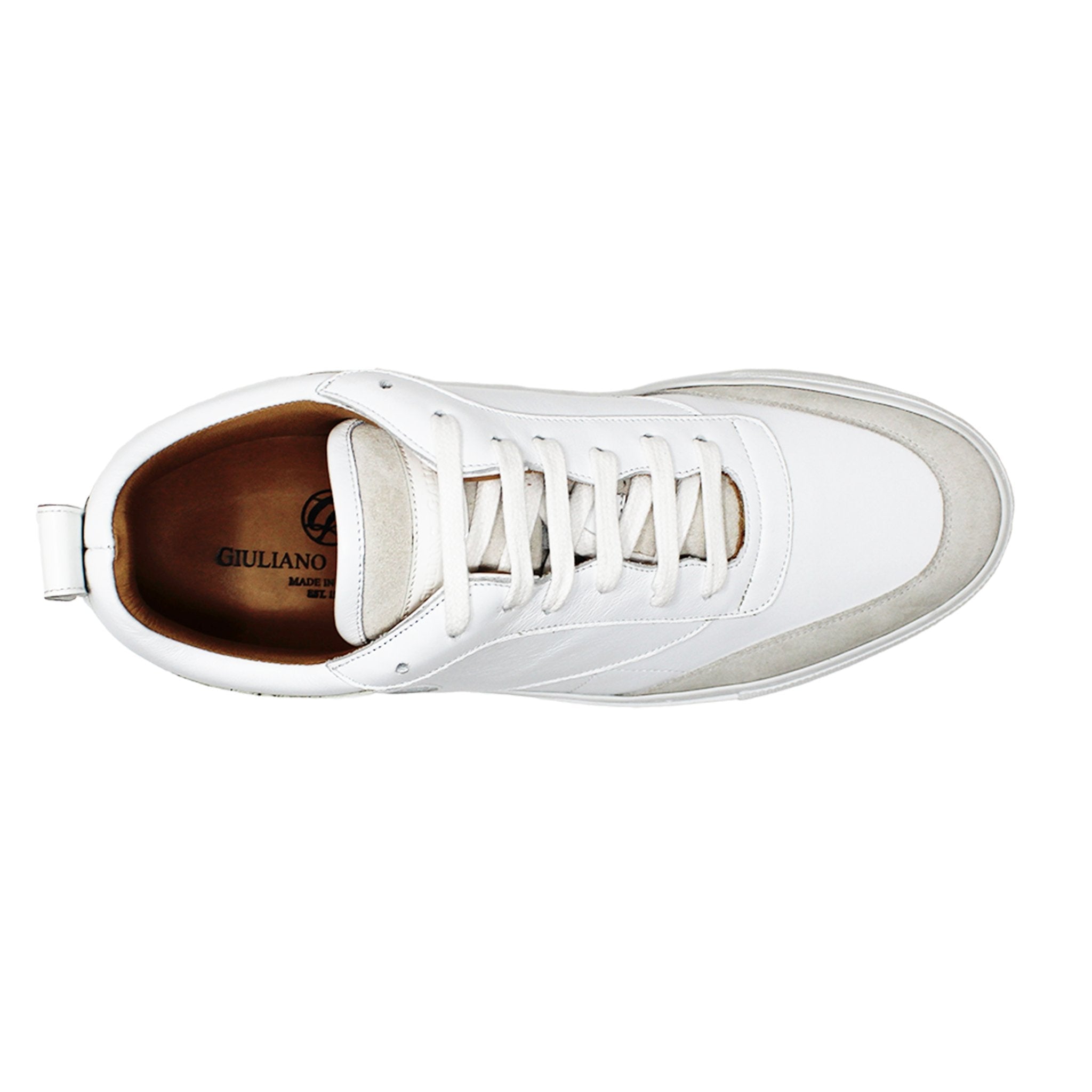 Key - G White | White | Leather - Giuliano Galiano | Handcrafted Luxury Sneakers Made In Italy