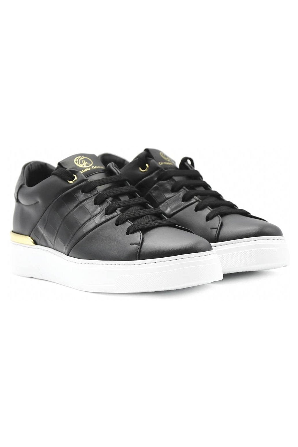 King1 Sneakers | Black | Croc Design | - Giuliano Galiano | Handcrafted Luxury Sneakers Made In Italy