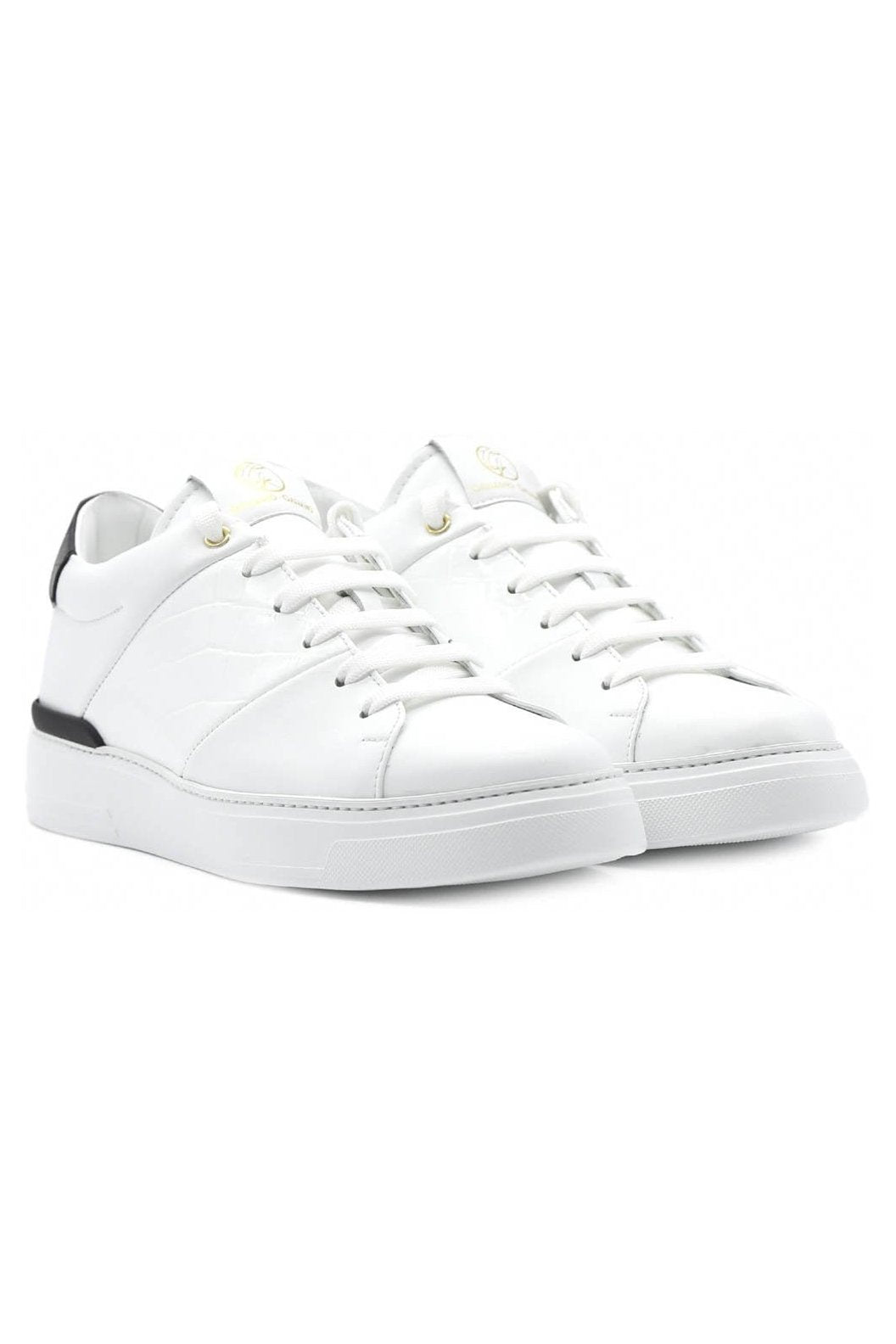 King1 Sneakers | White | Croc Style - Giuliano Galiano | Handcrafted Luxury Sneakers Made In Italy