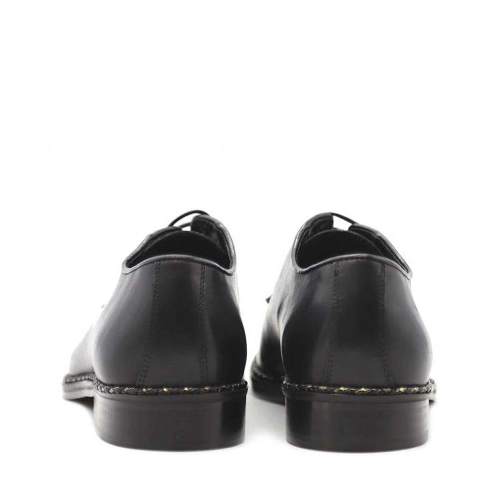 Lace up | Smooth Black Leather - Giuliano Galiano | Handcrafted Luxury Sneakers Made In Italy