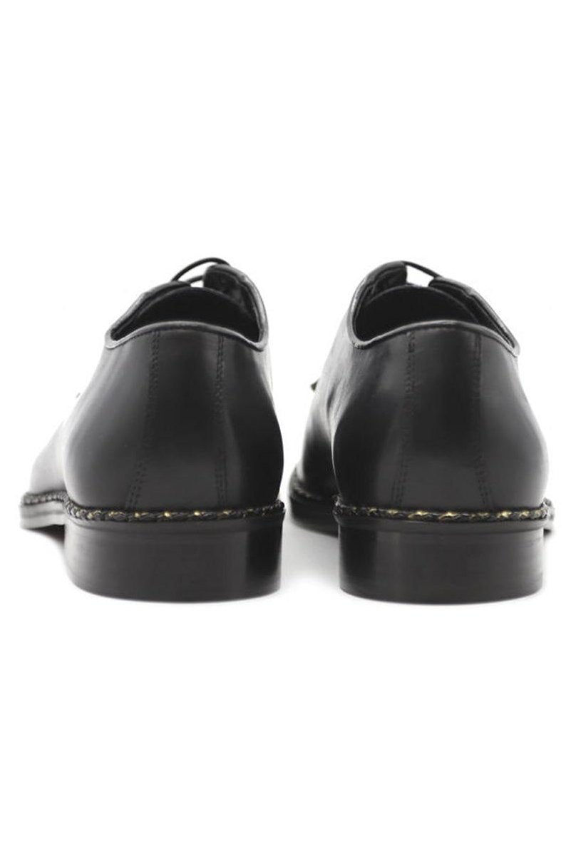 Lace up | Smooth Black Leather - Giuliano Galiano | Handcrafted Luxury Sneakers Made In Italy