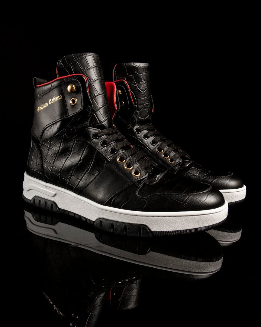 Legend High | Black - Giuliano Galiano | Handcrafted Luxury Sneakers Made In Italy