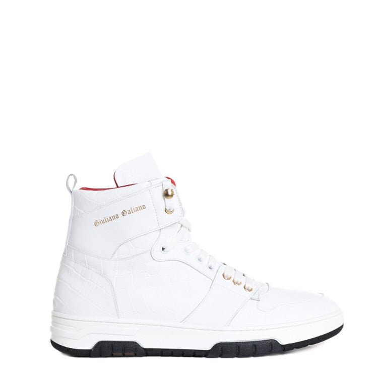 Legend High | White - Giuliano Galiano | Handcrafted Luxury Sneakers Made In Italy