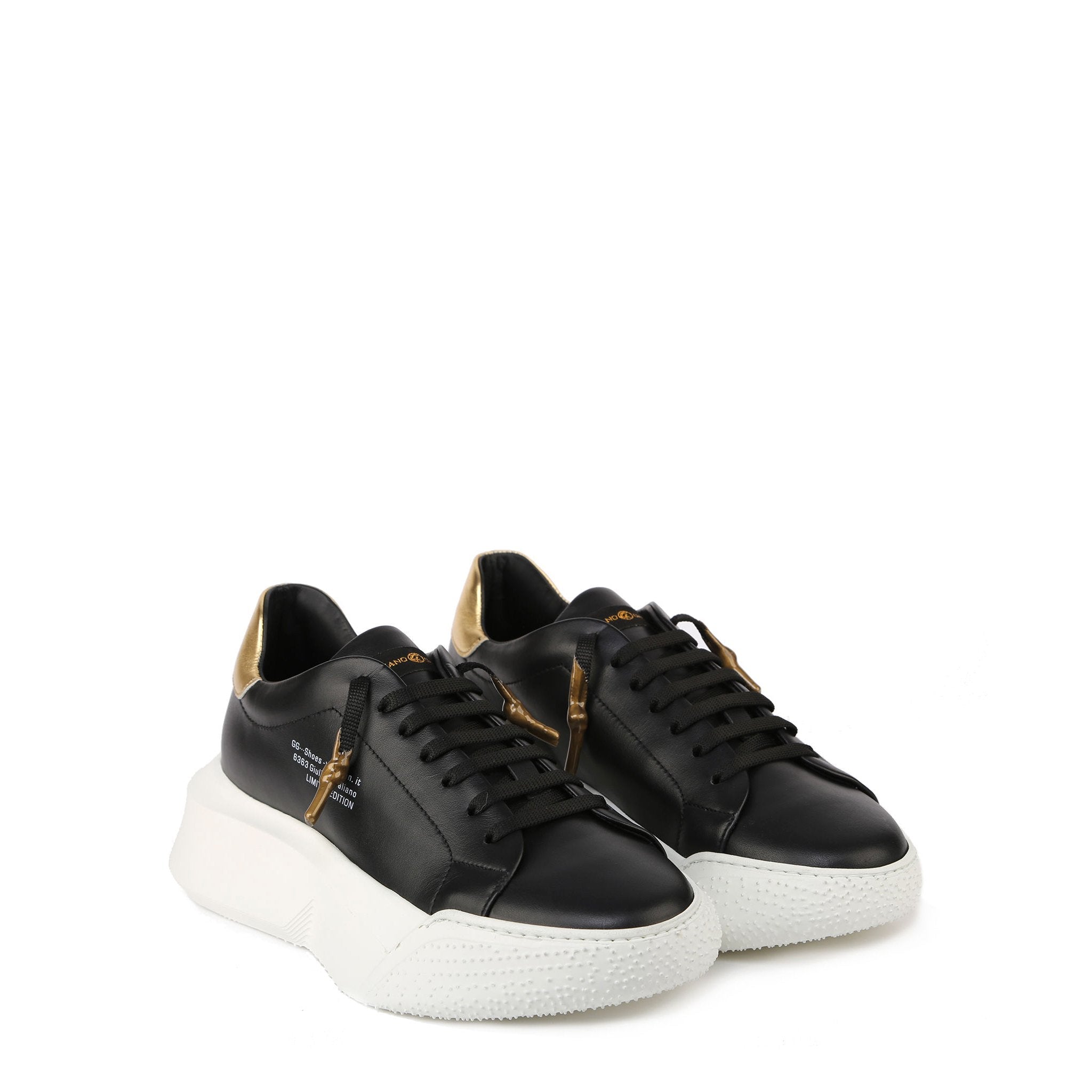 Nemesis | Black & Gold | Woman - Giuliano Galiano | Handcrafted Luxury Sneakers Made In Italy