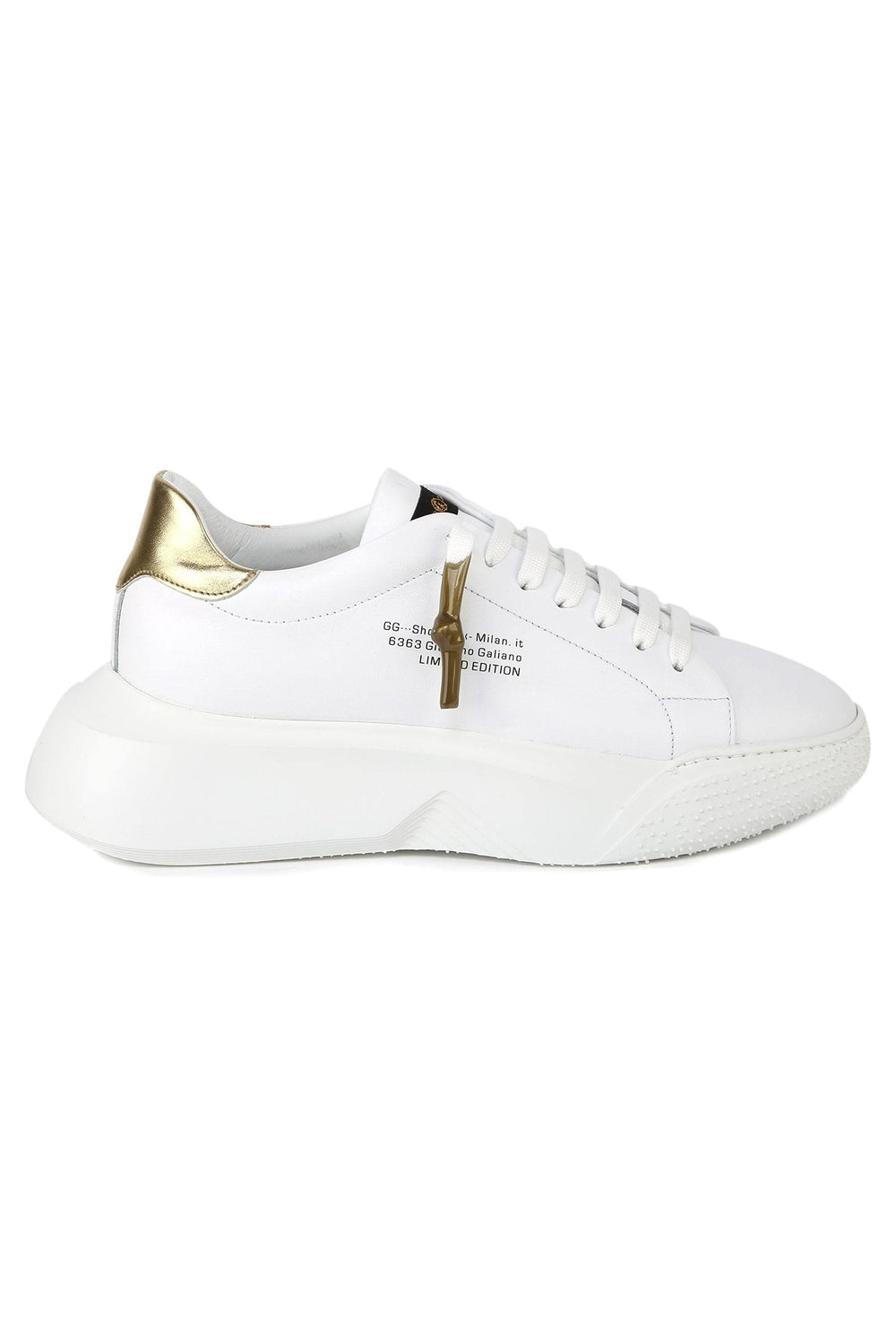 Nemesis Sneakers | Nappa With Gold Trim | Woman - Giuliano Galiano | Handcrafted Luxury Sneakers Made In Italy