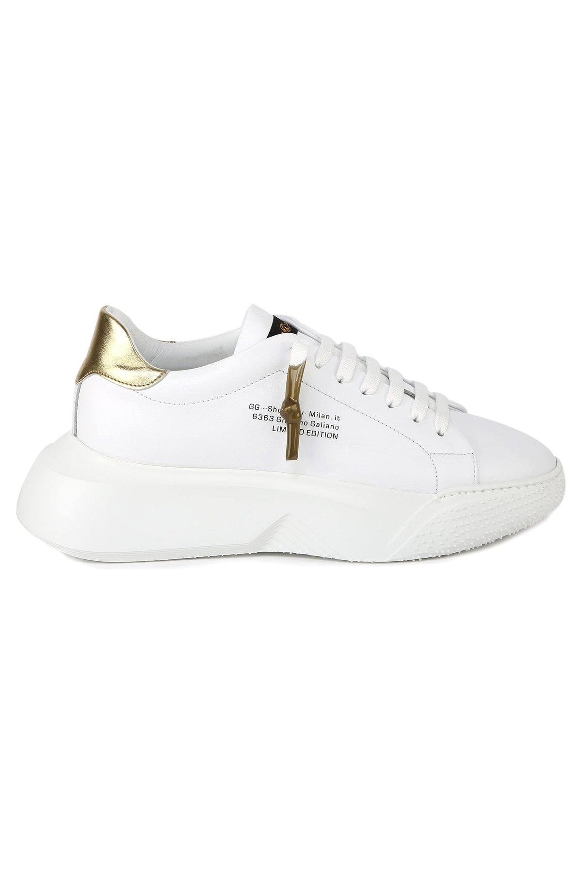 Nemesis Sneakers | Nappa With Gold Trim | Woman - Giuliano Galiano | Handcrafted Luxury Sneakers Made In Italy