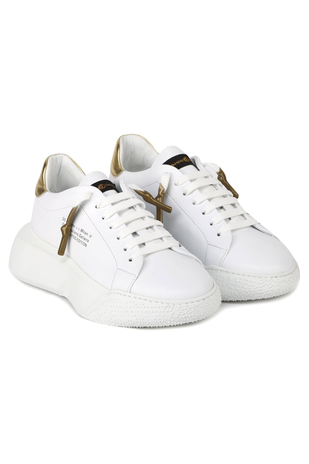 Nemesis Sneakers | Nappa With Gold Trim | Woman - Giuliano Galiano | Handcrafted Luxury Sneakers Made In Italy
