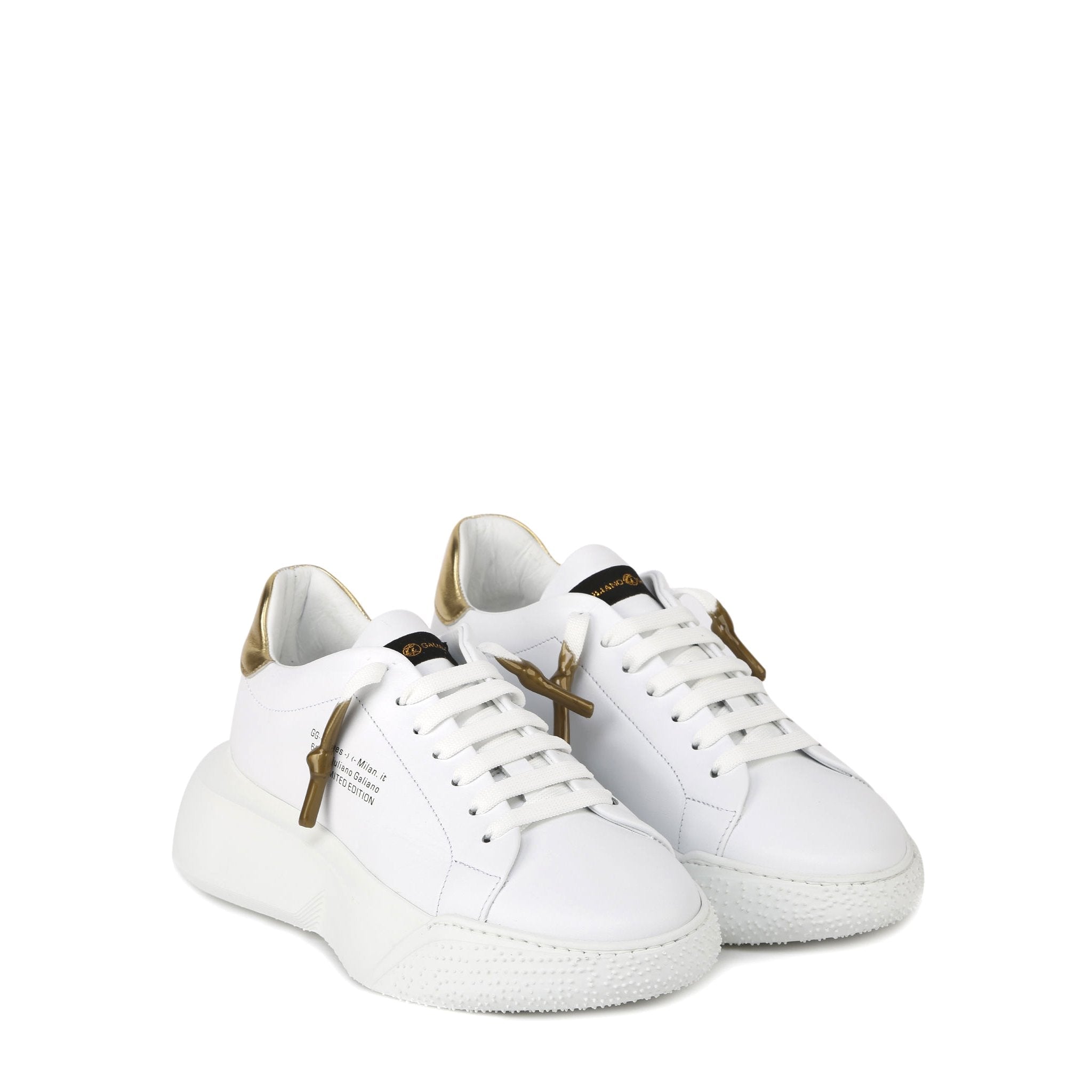 Nemesis Sneakers | Nappa With Gold Trim | Woman - Giuliano Galiano | Handcrafted Luxury Sneakers Made In Italy