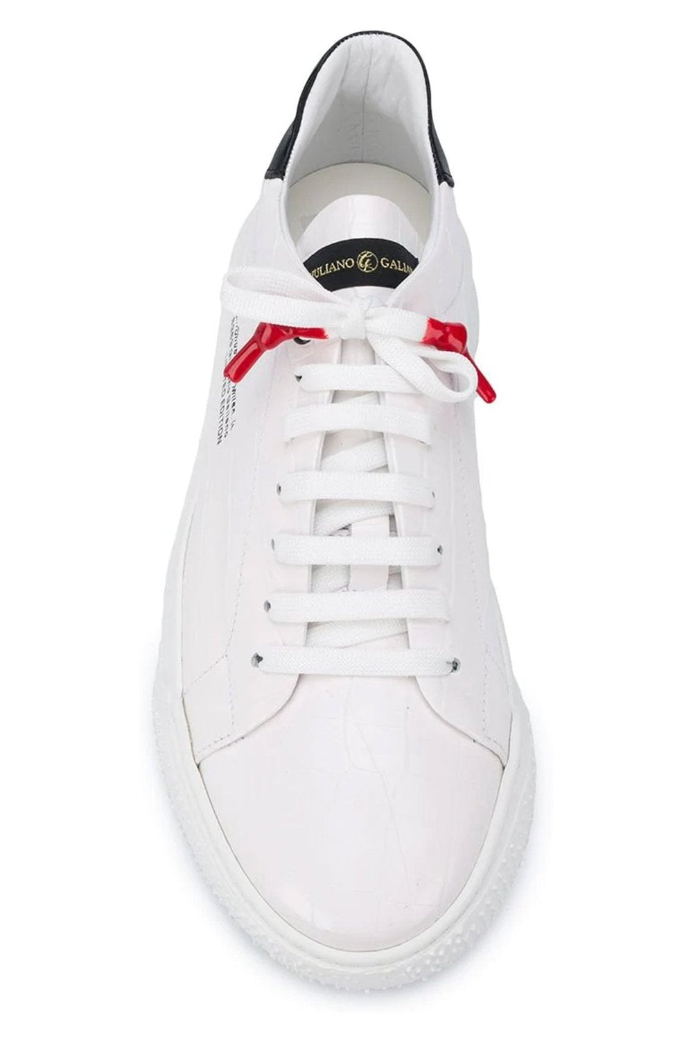 Nemesis White | Croc Style | Black | Woman - Giuliano Galiano | Handcrafted Luxury Sneakers Made In Italy