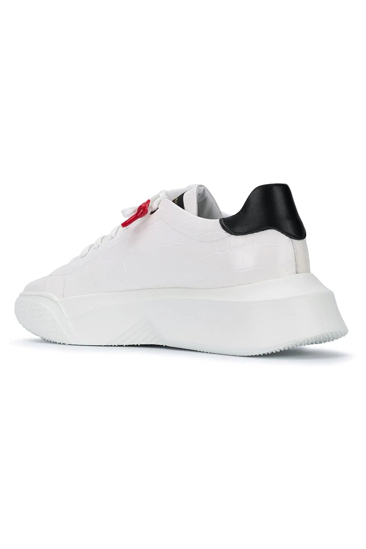Nemesis White | Croc Style | Black | Woman - Giuliano Galiano | Handcrafted Luxury Sneakers Made In Italy
