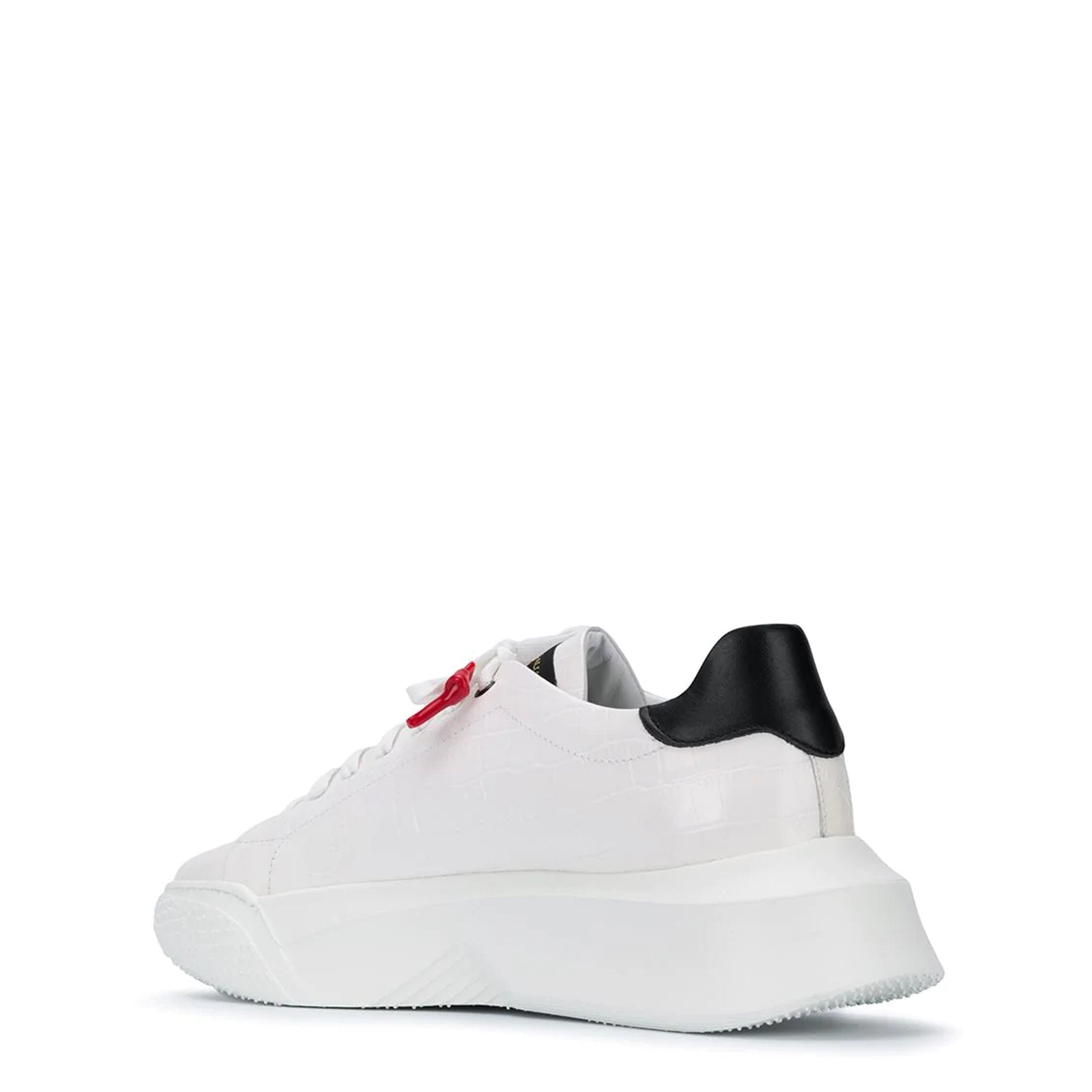 Nemesis White | Croc Style | Black | Woman - Giuliano Galiano | Handcrafted Luxury Sneakers Made In Italy