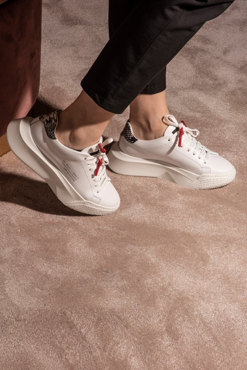 Nemesis White | Grey | Woman - Giuliano Galiano | Handcrafted Luxury Sneakers Made In Italy