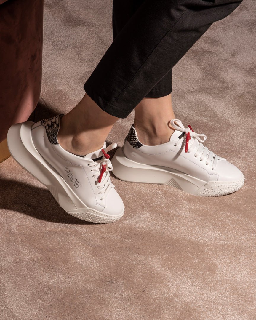 Nemesis White | Grey | Woman - Giuliano Galiano | Handcrafted Luxury Sneakers Made In Italy