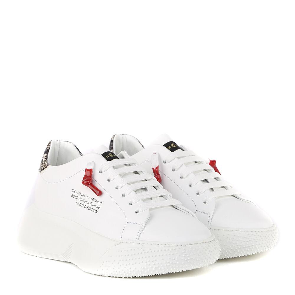 Nemesis White | Grey | Woman - Giuliano Galiano | Handcrafted Luxury Sneakers Made In Italy