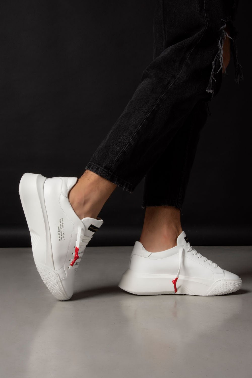 Nemesis White Leather Limited - Giuliano Galiano | Handcrafted Luxury Sneakers Made In Italy