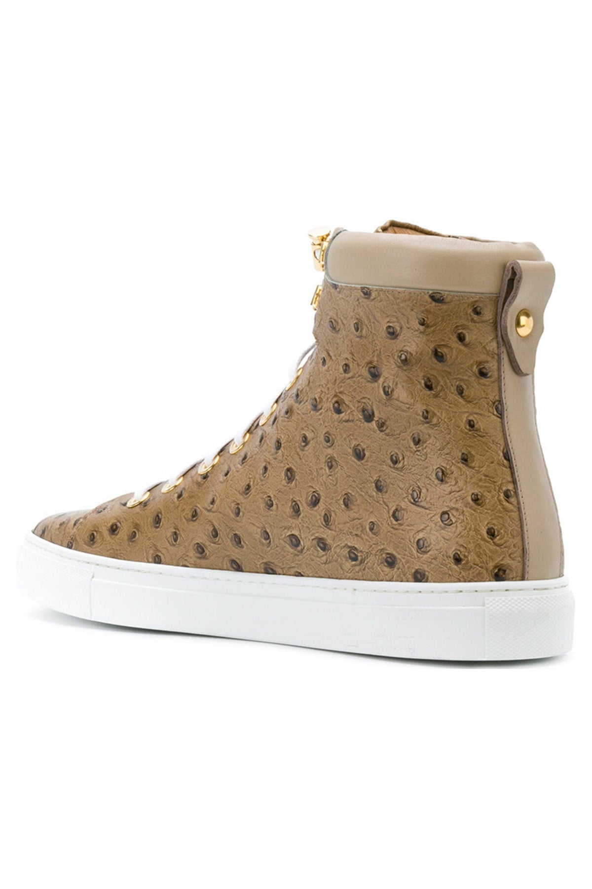 No Limits Beige | Beige | Ostrich | Limited Edition - Giuliano Galiano | Handcrafted Luxury Sneakers Made In Italy