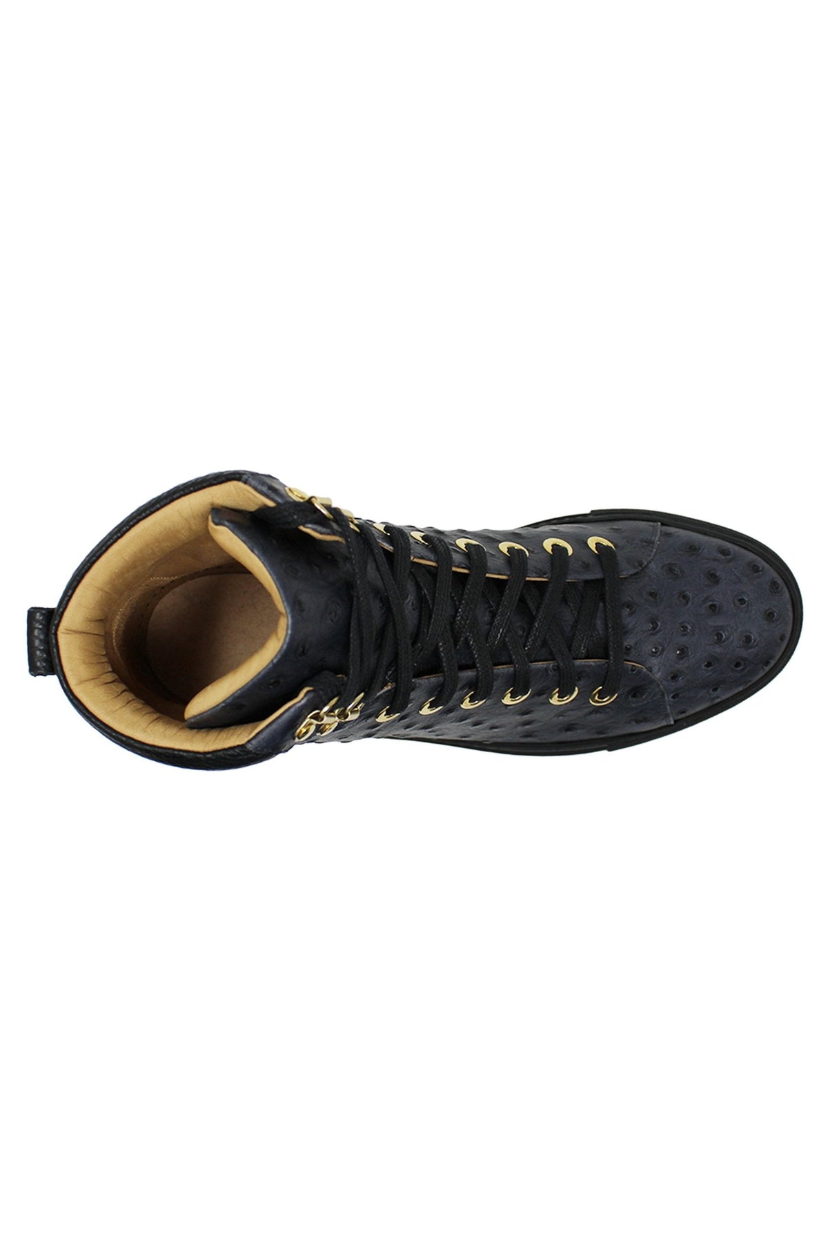 No Limits Black | Black | Ostrich | Limited Edition - Giuliano Galiano | Handcrafted Luxury Sneakers Made In Italy
