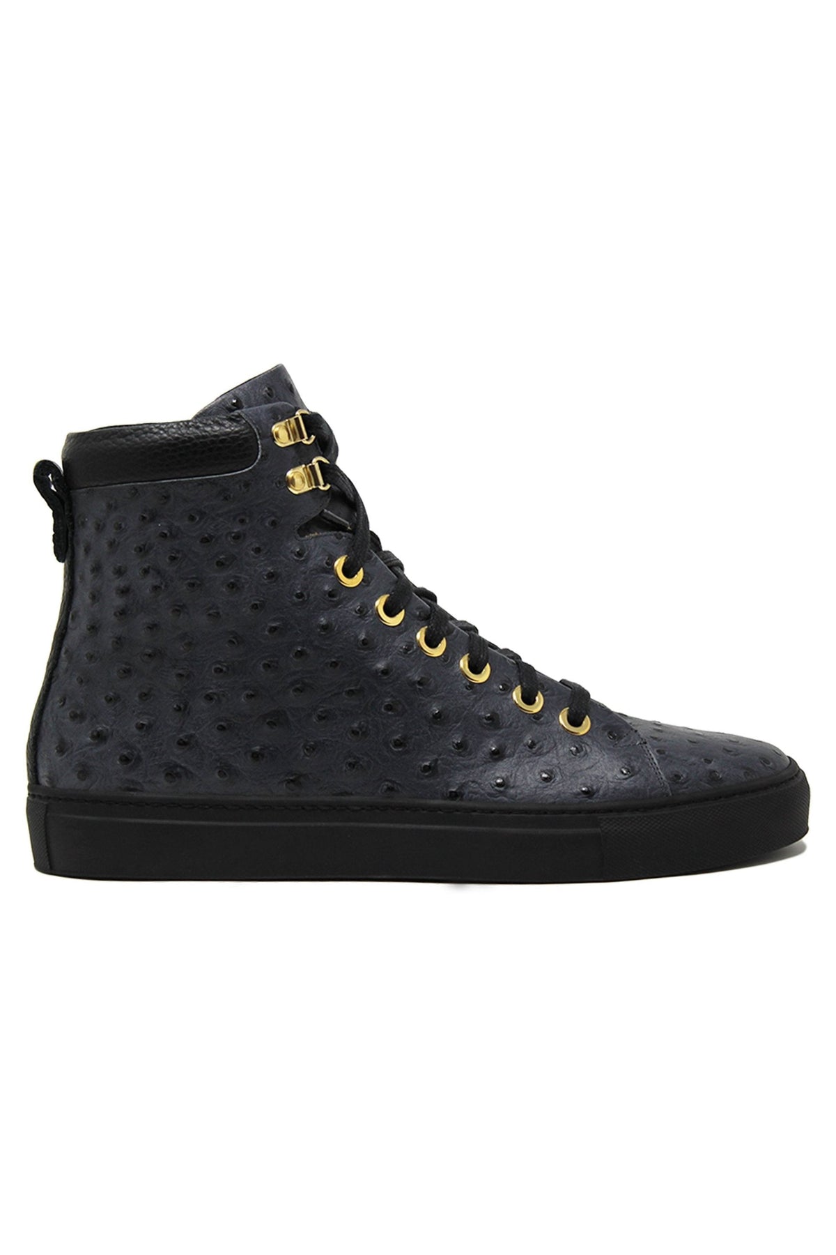 No Limits Black | Black | Ostrich | Limited Edition - Giuliano Galiano | Handcrafted Luxury Sneakers Made In Italy