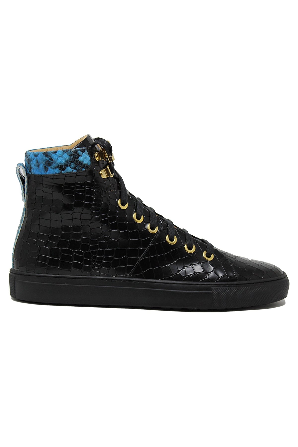 No Limits Black | Blue | Croc | Limited Edition - Giuliano Galiano | Handcrafted Luxury Sneakers Made In Italy