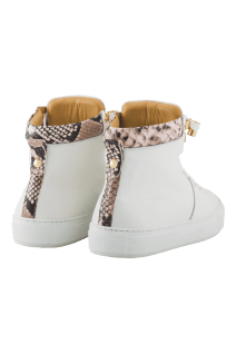 No Limits Cream | Grey | Leather | Limited Edition - Giuliano Galiano | Handcrafted Luxury Sneakers Made In Italy