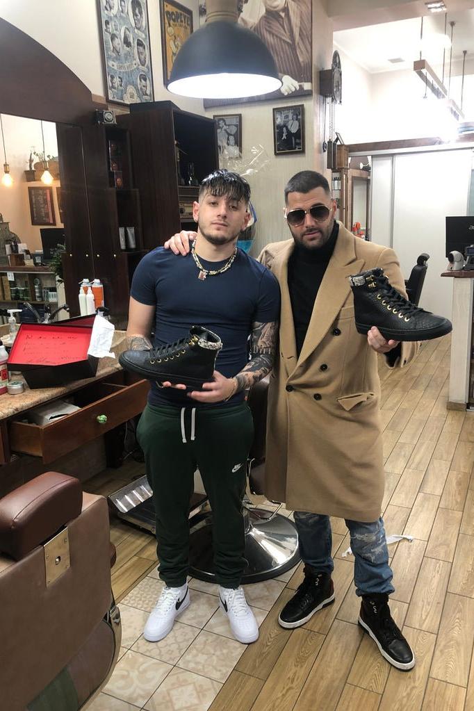 No Limits High Black | Grey | Python | Limited Edition - Giuliano Galiano | Handcrafted Luxury Sneakers Made In Italy